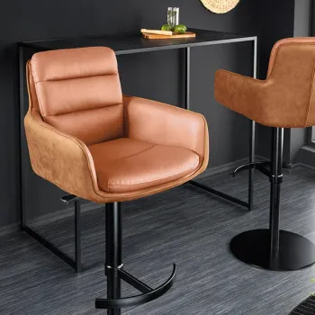 Barová stolička George 46177 Kožená Cognac
