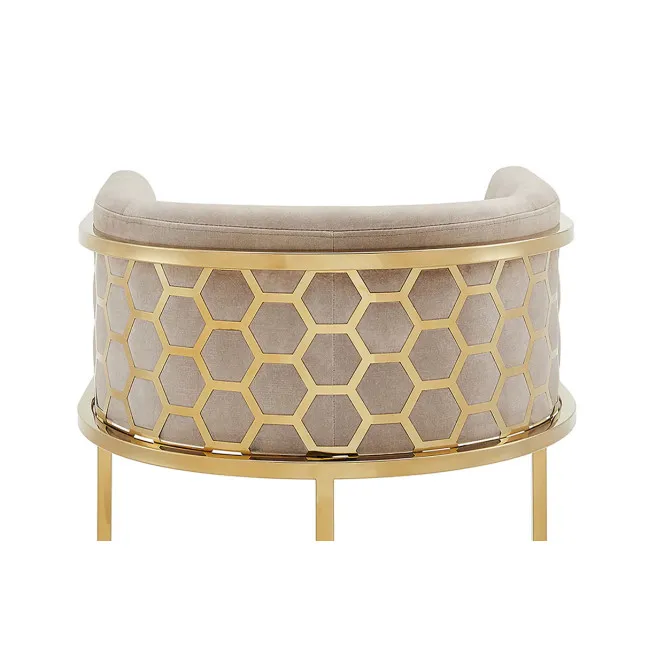 Barová stolička Elegance 47503 Zamat - Béžová