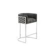 Barová stolička Elegance 47504 Zamat - Šedá