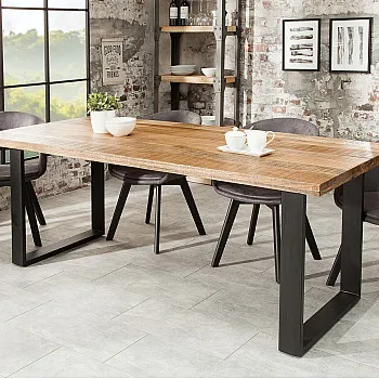 Jedálenský stôl 38656 160x90cm Masív drevo Mango prírodné
