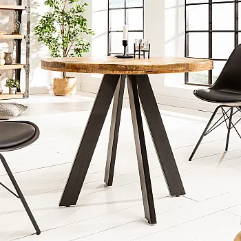 Jedálenský stôl 39400  Ø80cm Drevo Mango natur