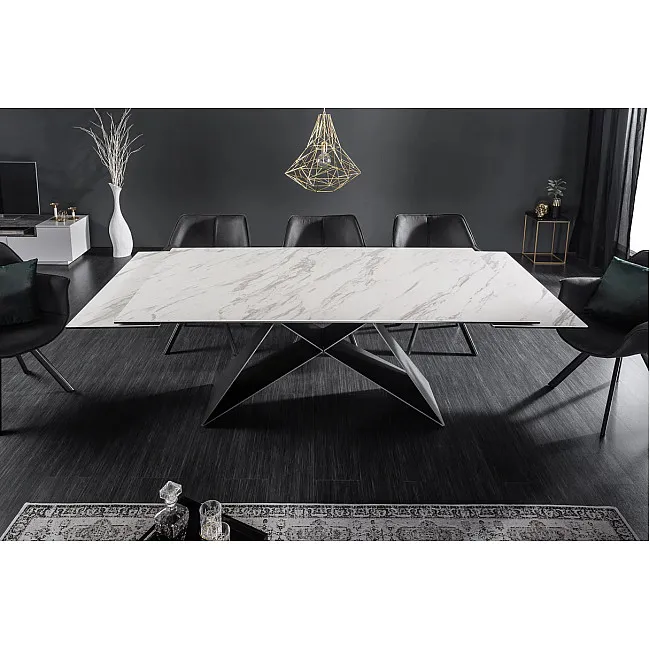 Rozkladací jedálenský stôl 39562 180/260 x 100cm White Look Ceramik