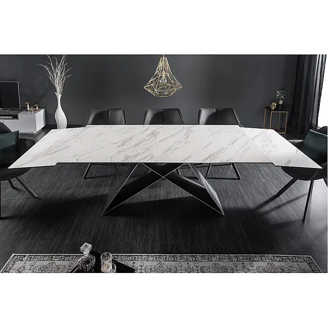 Rozkladací jedálenský stôl 39562 180/260 x 100cm White Look Ceramik