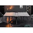Rozkladací jedálenský stôl Eternity 41218 180/225x90cm Ceramik white marble