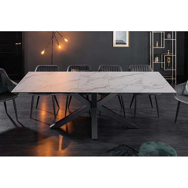 Rozkladací jedálenský stôl Eternity 41218 180/225x90cm Ceramik white marble