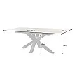 Rozkladací jedálenský stôl Eternity 41218 180/225x90cm Ceramik white marble