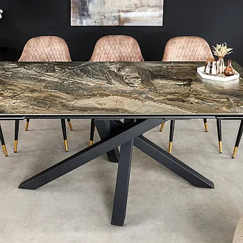Rozkladací jedálenský stôl Marvelous 43843 180/220/260x90cm Ceramik taupe marble