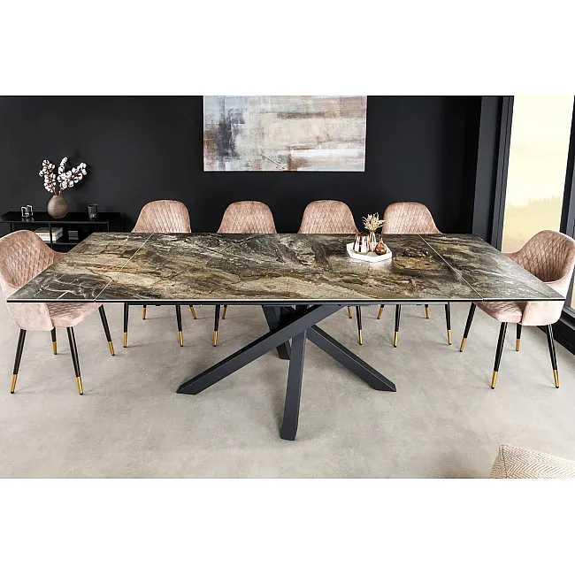 Rozkladací jedálenský stôl Marvelous 43843 180/220/260x90cm Ceramik taupe marble