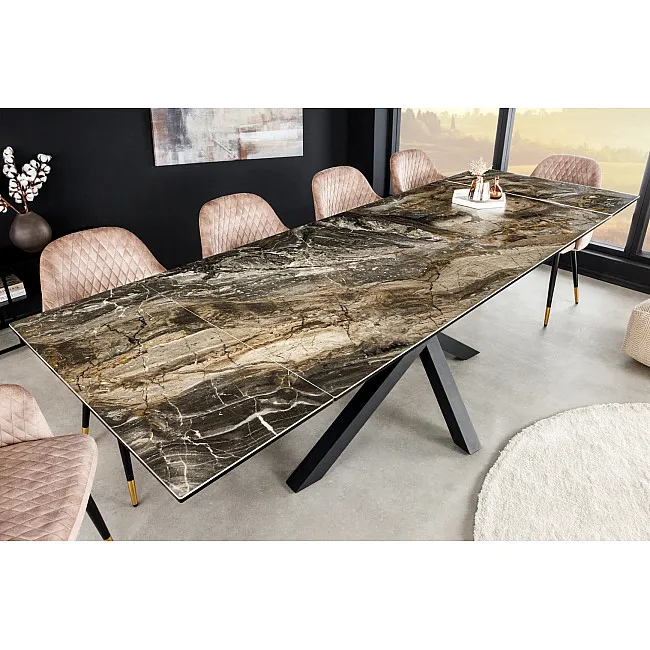 Rozkladací jedálenský stôl Marvelous 43843 180/220/260x90cm Ceramik taupe marble