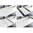 Rozkladací jedálenský stôl Alpine 43844 160/200x90cm Ceramik White marble