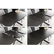 Rozkladací jedálenský stôl Alpine 43845 160/200x90cm Ceramik antracite