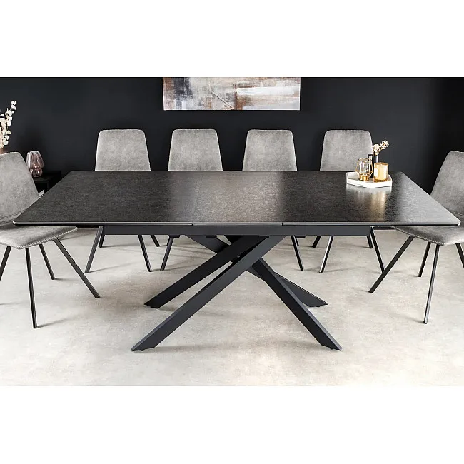 Rozkladací jedálenský stôl Alpine 43845 160/200x90cm Ceramik antracite