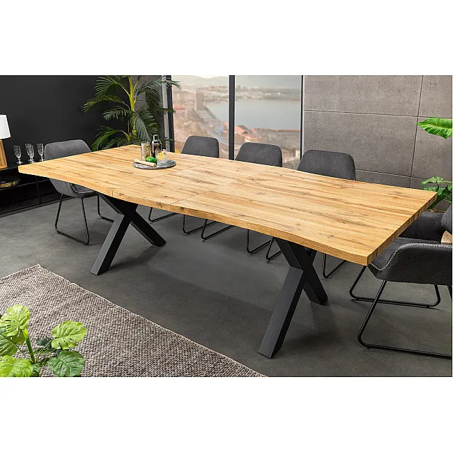 Rozkladací jedálenský stôl 45078 160/200x90cm Divoký dub fólia
