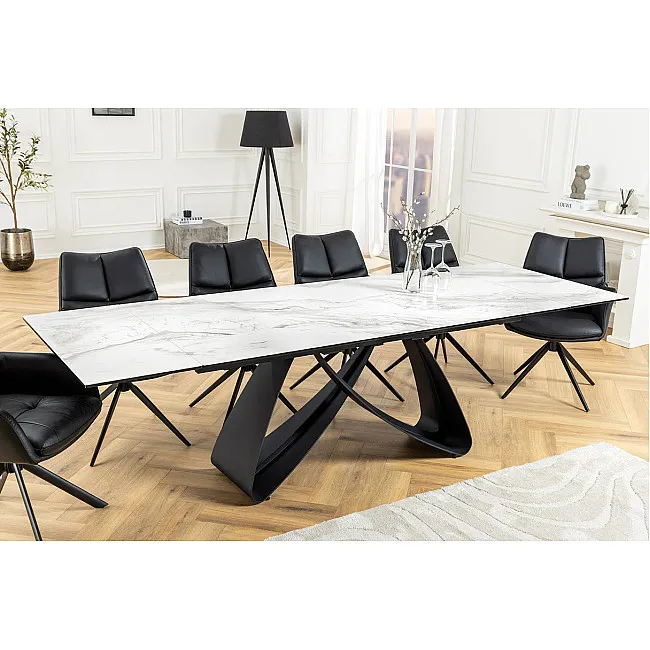 Rozkladací jedálenský stôl Infinity 45180 180/220/260 x 90cm White Ceramik