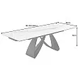Rozkladací jedálenský stôl Infinity 45180 180/220/260 x 90cm White Ceramik