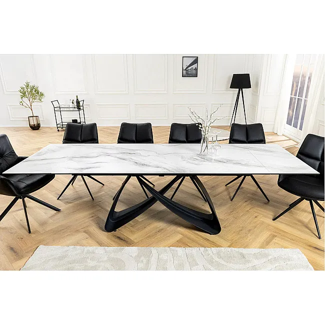 Rozkladací jedálenský stôl Infinity 45180 180/220/260 x 90cm White Ceramik