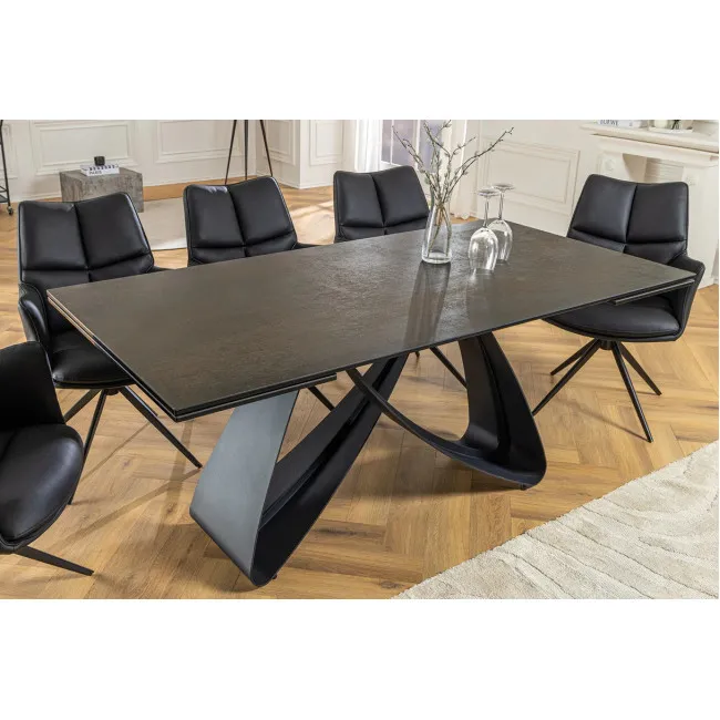 Rozkladací jedálenský stôl Infinity 45182 180/220/260 x 90cm Rust black Ceramik