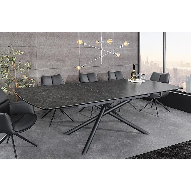 Rozkladací jedálenský stôl Mikado 46496 180/230x90cm Ceramik graphite marble