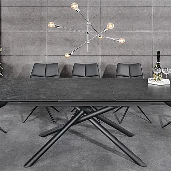 Rozkladací jedálenský stôl Mikado 46496 180/230x90cm Ceramik graphite marble