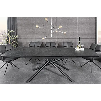 Rozkladací jedálenský stôl Mikado 46496 180/230x90cm Ceramik graphite marble