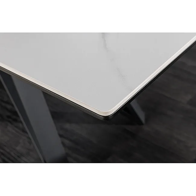 Rozkladací jedálenský stôl Atlas 46497 160/200x90cm Ceramik white marble