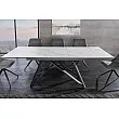 Rozkladací jedálenský stôl Atlas 46497 160/200x90cm Ceramik white marble