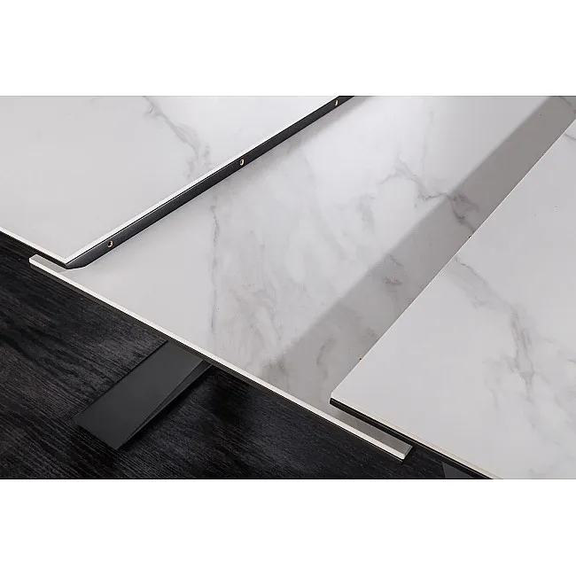 Rozkladací jedálenský stôl 46498 Concord 180/230 x 90cm White marble Look Ceramik