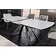 Rozkladací jedálenský stôl 46498 Concord 180/230 x 90cm White marble Look Ceramik