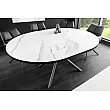 Rozkladací jedálenský stôl Mikado 46503 120/160x90cm Ceramik white marble