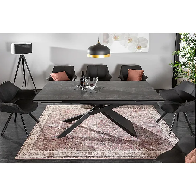 Rozkladací jedálenský stôl 40170 180/220/260 x 90cm Lava Look Ceramik