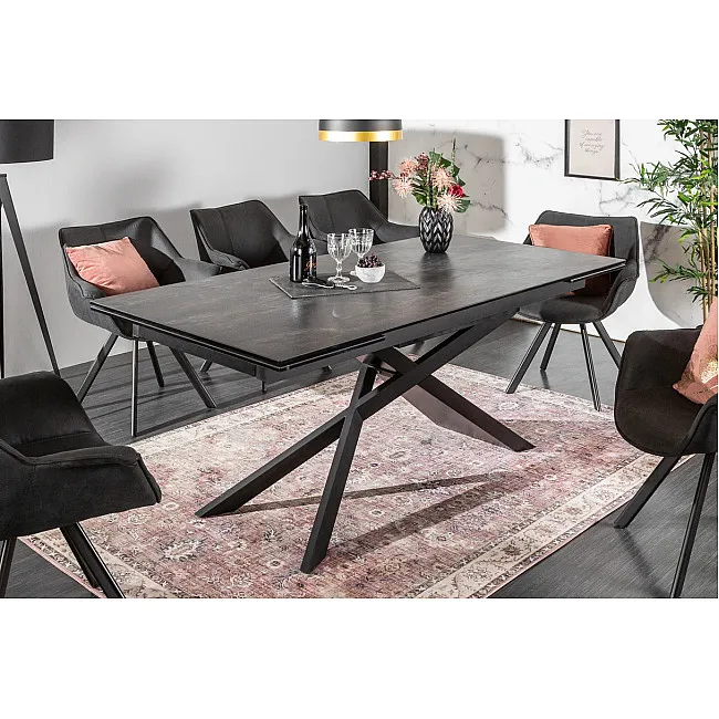 Rozkladací jedálenský stôl 40170 180/220/260 x 90cm Lava Look Ceramik