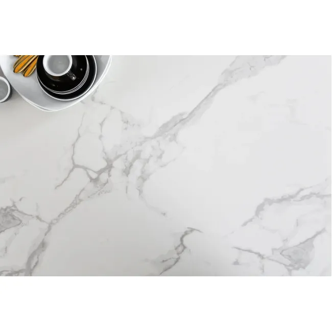 Jedálenský stôl 41088 200 x 100cm Marble Look White Ceramik
