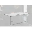 Jedálenský stôl 41088 200 x 100cm Marble Look White Ceramik
