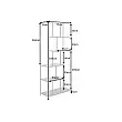 Knižnica/Regál 42022 77cm Slim Line Divoký Dub