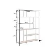 Knižnica/Regál 42026 135cm Slim Line Divoký Dub