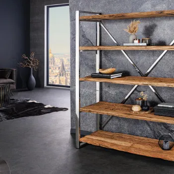 Knižnica/Regál Barracuda 43616 140cm Drevo Teak