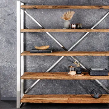 Knižnica/Regál Barracuda 43616 140cm Drevo Teak