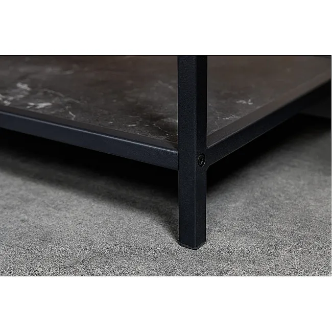 Knižnica/Regál 44322 135cm Slim Line Čierny mramor look