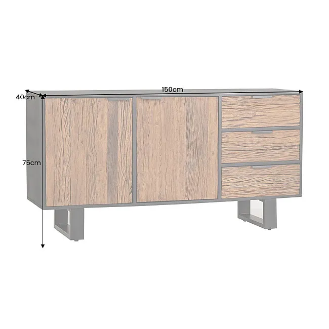 Komoda 43349 Barracuda 150cm Drevo Mango-Teak