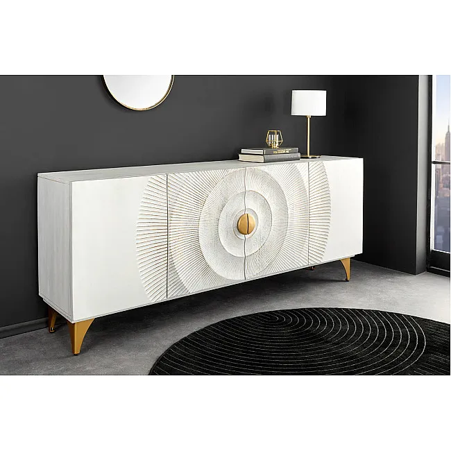 Komoda 45642 Bailey 177cm Drevo Mango Bielené