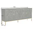 Komoda 45791 Peacock 175cm Drevo Mango Zelená