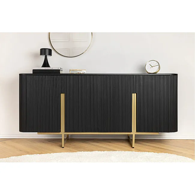 Komoda 46432 Gatsby 160cm Masív drevo Mango čierne
