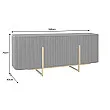 Komoda 46432 Gatsby 160cm Masív drevo Mango čierne