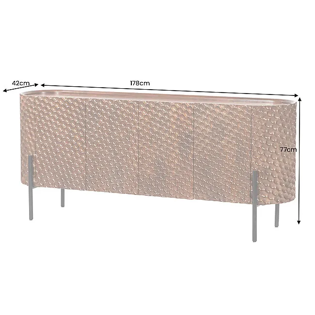 Komoda 47148 Adlon 178cm Drevo Mango Hnedé