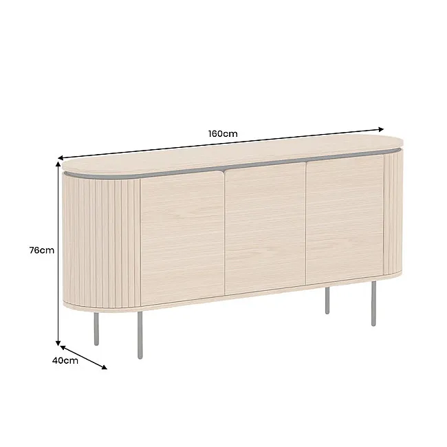 Komoda 47453 Atelier 160cm Natural Dub dyha