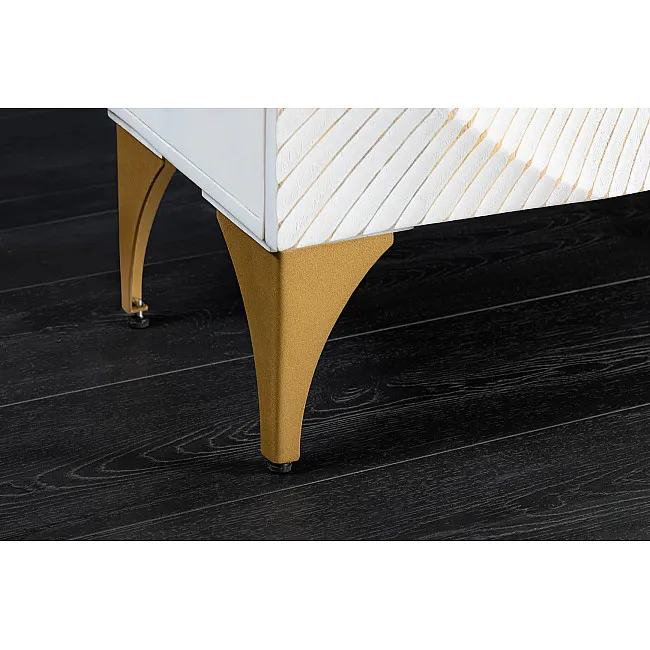 Komoda 48108 Bailey 100cm Drevo Mango Bielené
