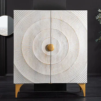 Komoda 48108 Bailey 100cm Drevo Mango Bielené