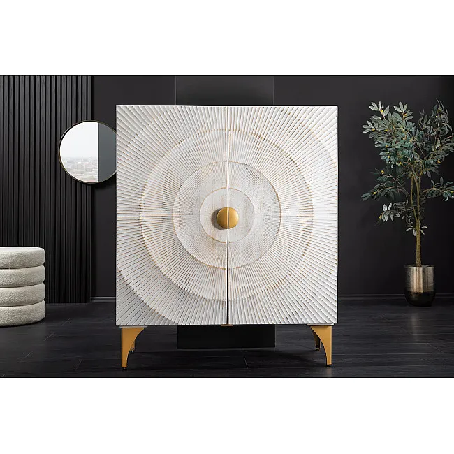 Komoda 48108 Bailey 100cm Drevo Mango Bielené