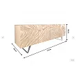 Komoda Fluid 177cm Drevo Mango Prírodné