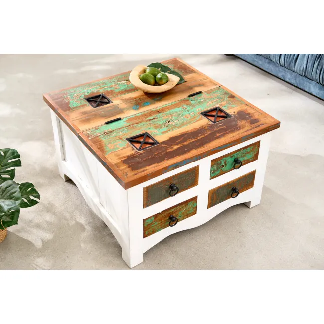 Konferenčný stôl 42149 Jakarta 70x70cm Drevo Mango